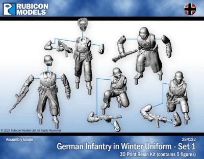 Zoom bild av German Infantry in Winter Uniform - Set 1 28mm