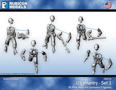 Zoom bild av US Infantry - Set 1 28mm