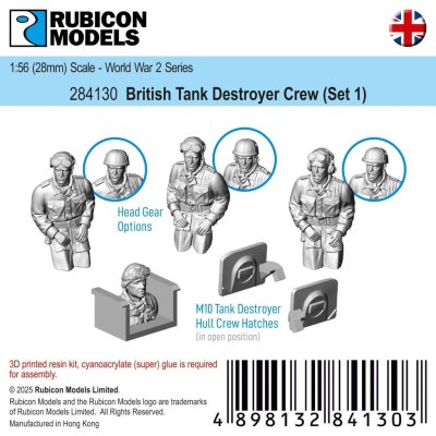 Zoom bild av British Tank Destroyer Crew - Set 1 1:56 (28mm)