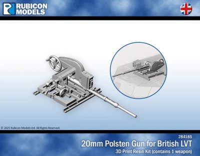 Zoom bild av 20mm Polsten Gun for LVT 28mm Rubicon Models
