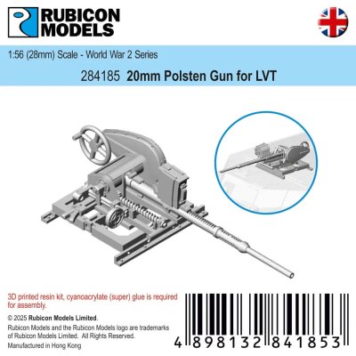 Zoom bild av 284185 20mm Polsten Gun for LVT 28mm Rubicon Models