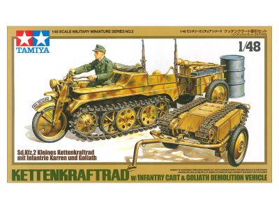 Zoom bild av Kettenkraftrad w/Infantry Cart & Goliath Demolition Vehicle 1/48