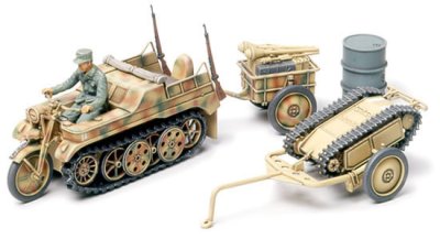 Zoom bild av Kettenkraftrad w/Infantry Cart & Goliath Demolition Vehicle 1/48 Tamiya