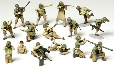 Zoom bild av WWII U.S. Infantry GI Set 1/48 Tamiya