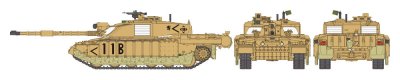 Zoom bild av British Main Battle Tank Challenger 2 (Desertised) 1/48 Tamiya