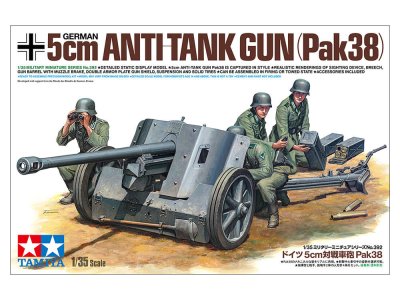 Zoom bild av 35392 German 5cm Anti-Tank Gun Pak38 1/35 Tamiya