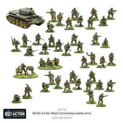 Zoom bild av 402011023 British & Inter-Allied Commandos starter army 28mm Bolt Action Warlord Games