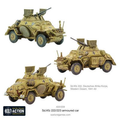 Sd.Kfz 222armoured car DAK 28mm