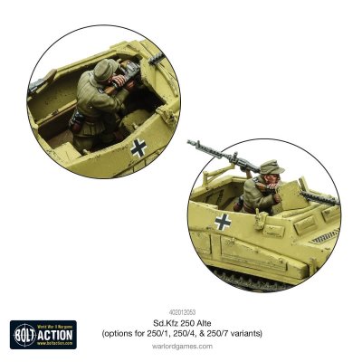 Zoom bild av Gunner Sd.Kfz 250 Alte (Options for 250/1, 250/4 & 250/7) 28mm Bolt Action