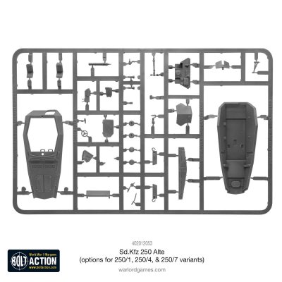 Zoom bild av Sprue Sd.Kfz 250 Alte (Options for 250/1, 250/4 & 250/7) Warlord Games
