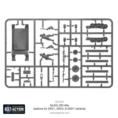 Zoom bild av Sprue Sd.Kfz 250 Alte (Options for 250/1, 250/4 & 250/7) Warlord Games