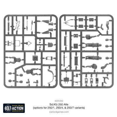 Zoom bild av Sprue Sd.Kfz 250 Alte (Options for 250/1, 250/4 & 250/7) Warlord Games