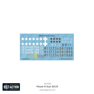 Zoom bild av Panzer IV Ausf. B/C/D Full-colour waterslide decal sheet 28mm Bolt Action
