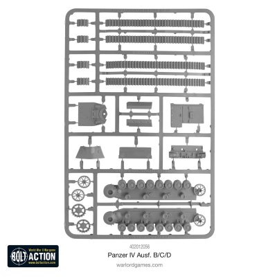 Zoom bild av Panzer IV Ausf. B/C/D Sprue 28mm Bolt Action