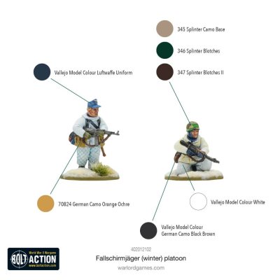 Zoom bild av German Fallschirmjäger Winter paint guide 28mm