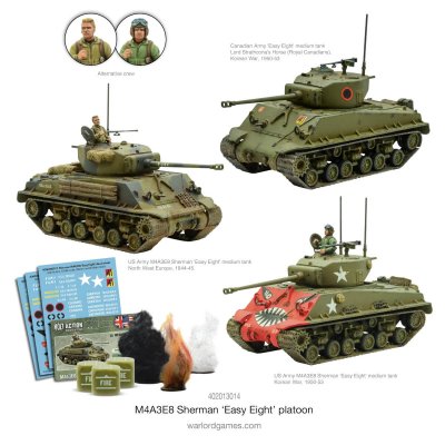 Zoom bild av 402013014 M4A3E8 Sherman Easy Eight platoon Warlord Games