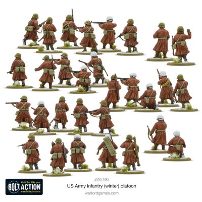 Zoom bild av US Army Infantry Platoon (Winter) 28mm Bolt Action