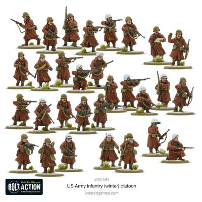 Zoom bild av 402013051 US Army Infantry Platoon (Winter) 28mm Bolt Action Warlord Games