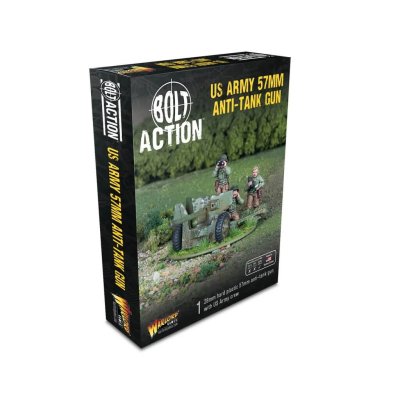 Zoom bild av 402013054 US Army 57mm Anti-Tank Gun (plastic) 28mm Bolt Action Warlord Games