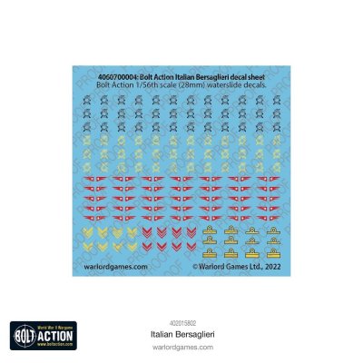 Zoom bild av Italian Bersaglieri Waterslide decal sheet