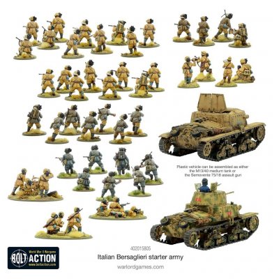 Zoom bild av 36 multi-pose plastic Italian Bersaglieri infantry 28mm