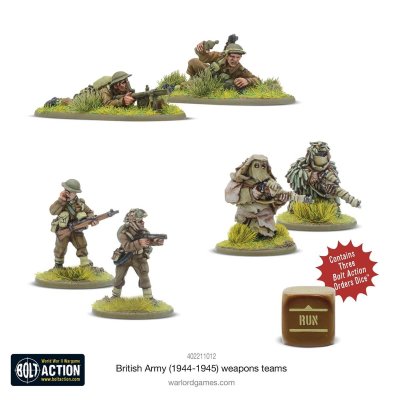 402211012 British Army (1944-45) weapons teams 28mm Bolt Action