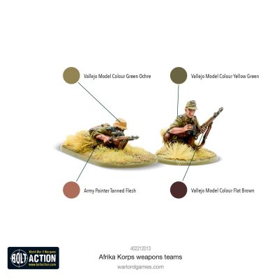 Zoom bild av Afrika Korps Weapons Teams scale 28mm Warlord Games
