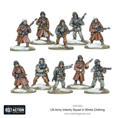 Zoom bild av US Army Infantry Squad in Winter Clothing