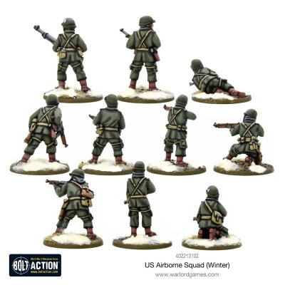 Zoom bild av US Airborne Squad (Winter) 28mm Bolt Action
