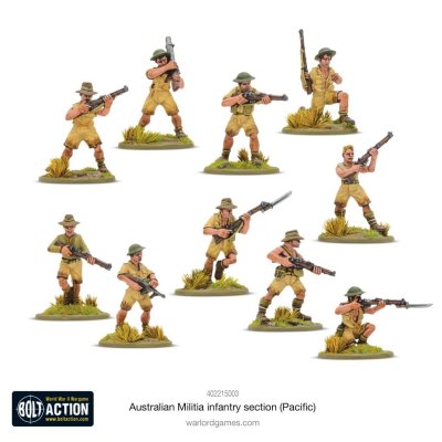 Zoom bild av Australian militia infantry section (Pacific) 28mm Bolt Action Warlord Games