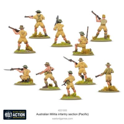 Zoom bild av Australian militia infantry section (Pacific) 28mm Bolt Action