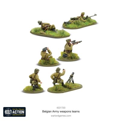 Zoom bild av Belgian Army weapons teams 28mm Bolt Action Warlord Games