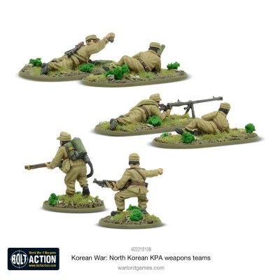 Zoom bild av Korean War: North Korean KPA weapons teams 28mm Bolt Action Warlord Games