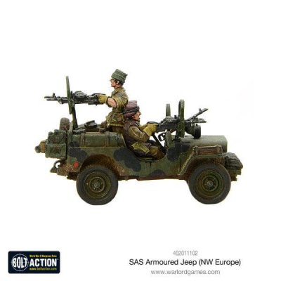 Zoom bild av 402411102 SAS Armoured Jeep (NW Europe) 28mm Bolt Action Warlord Games