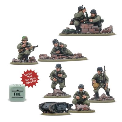 402412013 German Veterans weapon teams 28mm Bolt Action Warlord Games