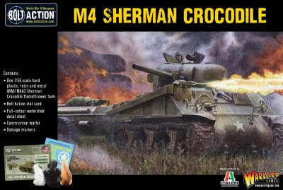 Warlord Games Bolt Sherman Crocodile flamethrower tank
