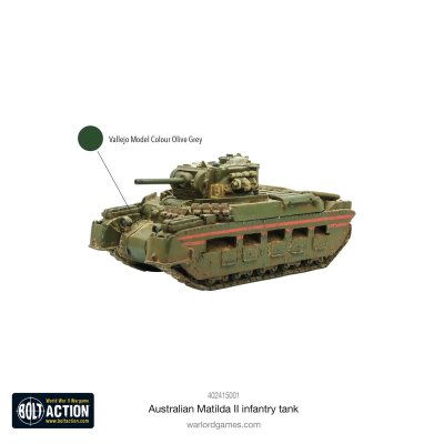 Zoom bild av Australian Matilda II infantry tank 28mm Bolt Action Warlord Games
