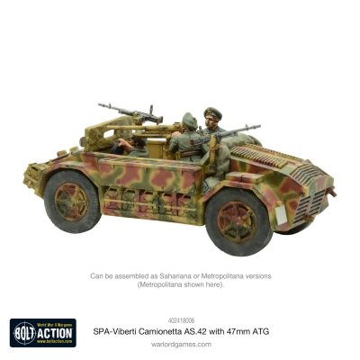 Zoom bild av SPA-Viberti Camionetta AS. 42 with 47mm ATG 28mm Bolt Action Warlord Games