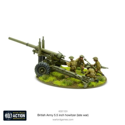 Zoom bild av 403011024 British Army 5.5 inch Howitzer (Late War) 28mm Bolt Action