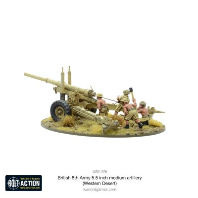Zoom bild av British 8th Army 5.5 inch medium artillery (Western Desert) 28mm