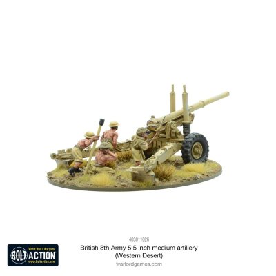 Zoom bild av 8th Army 5.5 inch medium artillery (Western Desert) Bolt Action Warlord Games