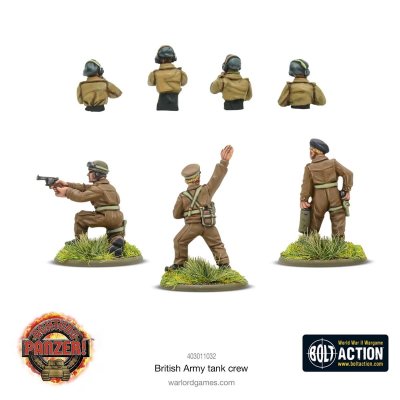 Zoom bild av British Army Tank Crew 28mm Bolt Action Achtung Panzer!