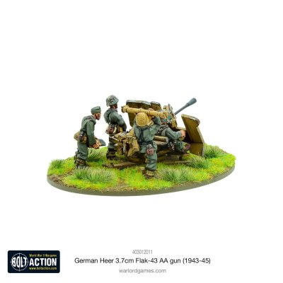 Zoom bild av German Heer 3.7cm Flak-43 AA gun (1943-45) 28mm Warlord Games