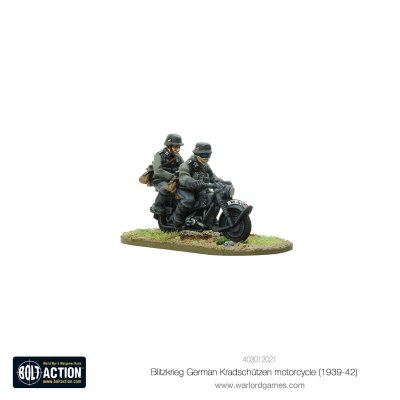 Zoom bild av 403012021 Blitzkrieg German Kradschutzen Motorcycle (1939-1942) 28mm Bolt Action Warlord Games