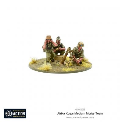 Afrika Korps Medium Mortar Team 28mm Bolt Action Warlord Games