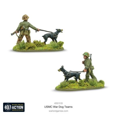 Zoom bild av 403013120 USMC War Dog Teams 28mm Bolt Action Warlord Games