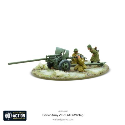 Zoom bild av 403014004 Soviet ZIS-2 anti-tank gun (Winter) 28mm Bolt Action Warlord Games