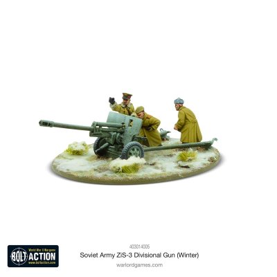 Zoom bild av 403014005 Soviet ZIS-3 divisional gun (Winter) 28mm Bolt Action Warlord Games
