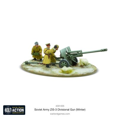 Zoom bild av Soviet ZIS-3 divisional gun (Winter)