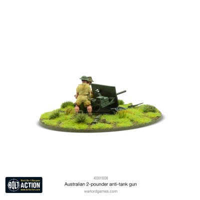 Zoom bild av Australian 2-pdr light anti-tank gun (Pacific) 28mm Warlord Games